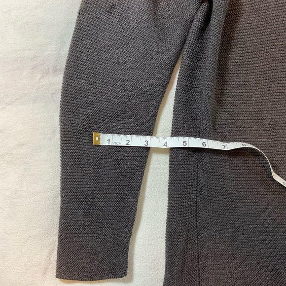 Vintage Eileen Fisher 100% Wool Rib Knit Open Front Cardigan - Picture 9 of 11